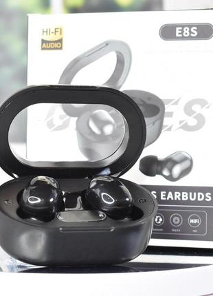 Бездротові вакуумні сенсорні навушники e8s games stereo earphones black2 фото