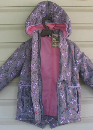 Демисезонная  куртка -парка для девочек. размер  , 104,6 фото
