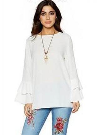 Мила блуза з рюшами на рукавах №146/42