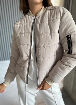 Бомбер/куртка очень теплый и стильный из качественной водоотталкивающей и ветронепродуваемой плащевки emi+ силикон 200, разные цвета3 фото