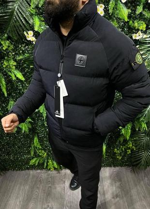 Мужская куртка стон айленд черная / брендовые куртки stone island