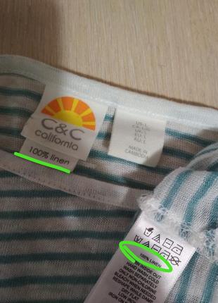 Фирменная натуральная базовая льняная тельняшка оверсайз 100% лён трикотаж супер качество!5 фото