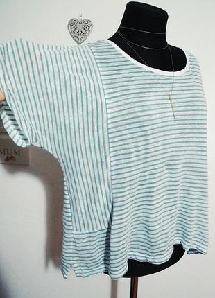 Фирменная натуральная базовая льняная тельняшка оверсайз 100% лён трикотаж супер качество!6 фото