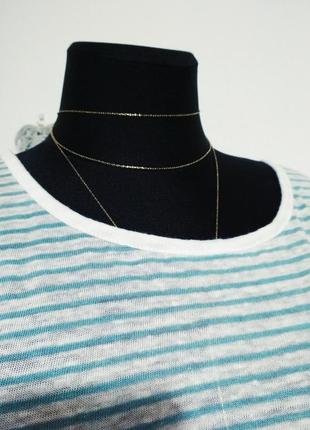 Фирменная натуральная базовая льняная тельняшка оверсайз 100% лён трикотаж супер качество!8 фото