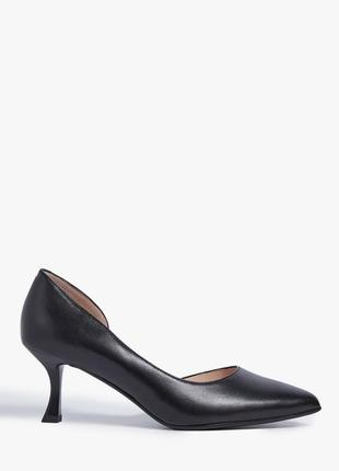 Туфли лодочки женские черные натуральная кожа на шпильке s1207-23-y021h-9 lady marcia 3320