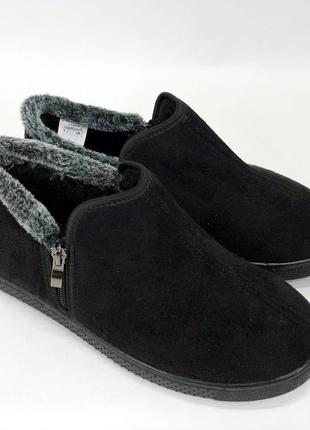 Ботинки на осень утепленные. размер 43, обувь зимняя рабочая для мужчин. цвет: черный3 фото