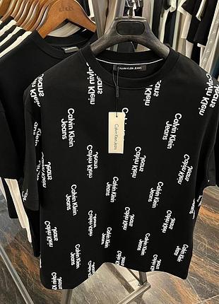 Мужская футболка келвин клян черная / футболка бренд calvin klein