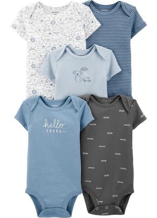 Бодики с коротким рукавом carters для мальчиков комплект