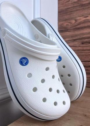 Кроксы сабо crocs crocband clog white белые унисекс все размеры в наличии1 фото