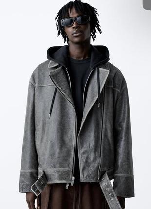 Косуха куртка натуральная кожа zara