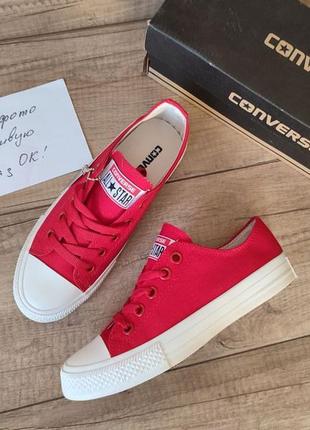 36 р 23-23.5 см converse all star красные кеды кроссовки слипоны мокасины4 фото