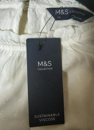 Marks &amp; spencer актуальна блузка блуза широкий рукав баффы вискоза бренд marks &amp; spencer, р.145 фото