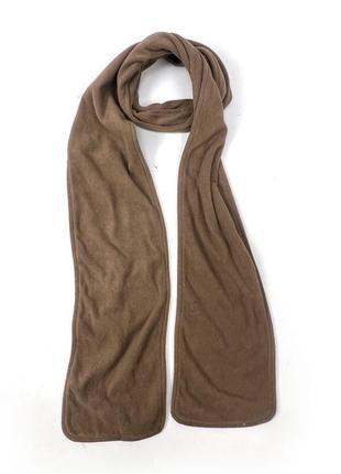 Шарф фирменный флисовый columbia, коричневый