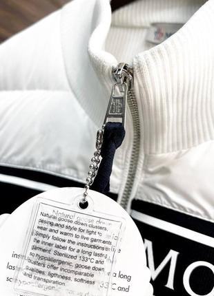 Куртка в стилі moncler біла пуховик7 фото