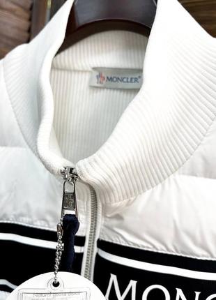 Куртка в стилі moncler біла пуховик5 фото