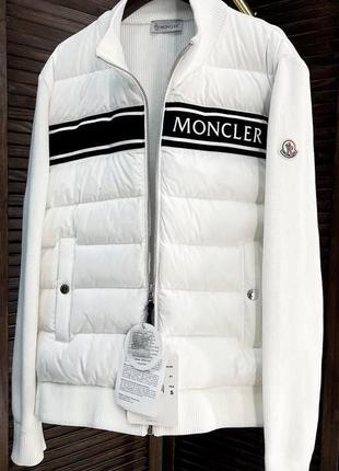 Куртка в стилі moncler біла пуховик