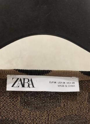 Трендовое платье платье платье с объемными длинными рукавами zara теплое с драпировкой в горох7 фото