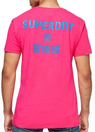 Футболка rose homme superdry logo brights рожева8 фото