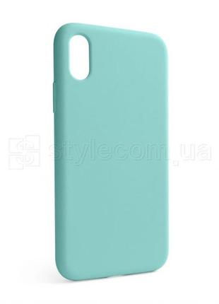 Чехол full silicone case для apple iphone x, xs sea blue (21) (без логотипа)