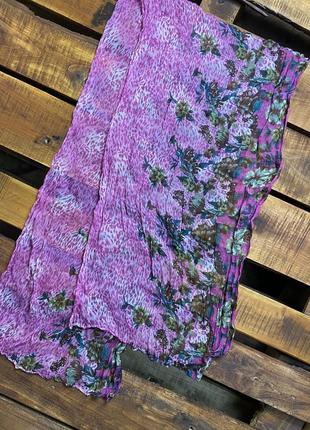 Женский шарфик в цветочный принт (идеал оригинал разноцветный)1 фото