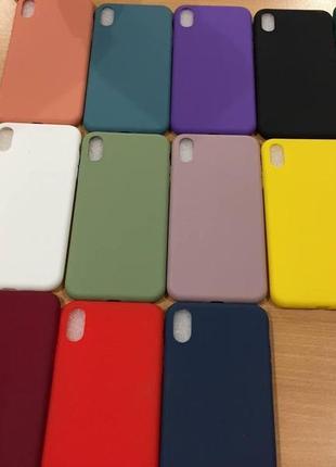 Силиконовый чехол-накладка silicone case для iphone xs max