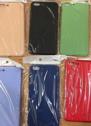 Силіконовий чохол-накладка silicone case для iphone 7/8 plus з мікрофіброю