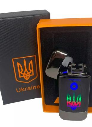 Дуговая электроимпульсная зажигалка с usb-зарядкой украины lighter hl-439, с зарядкой