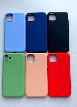 Силіконовий чохол-накладка silicone case для iphone pro 11