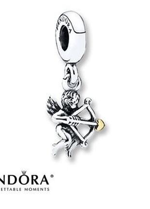 Pandora оригинал подвеска шарм амур купидон амурчик серебро золото