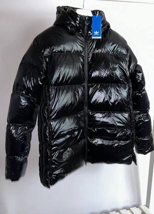 Женский пуховик куртка adidas glossy a-shape down puffer jacket( как nike puma) оригинал6 фото