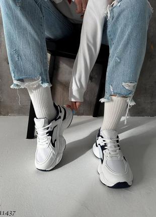 Удобные кроссовки на каждый день
☑ цвет: белый+темно-синий, экокожа/текстиль3 фото