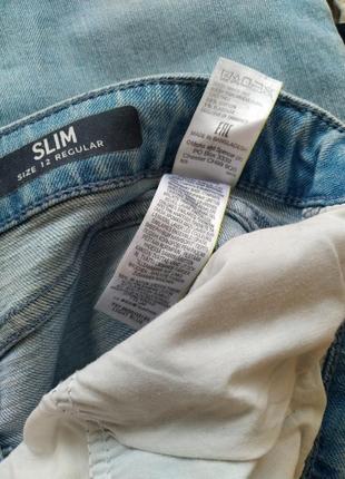Стиольные джинсы, m&amp;s slim regular5 фото