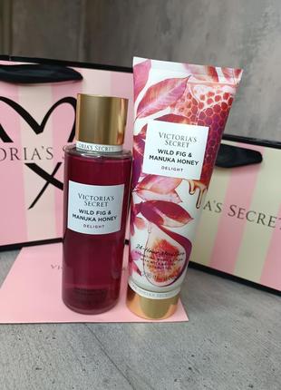 Мист + лосьон для тела natural beauty body care «wild fig &amp; manuka honey». victoria’s secret. оригинал 🇺🇸