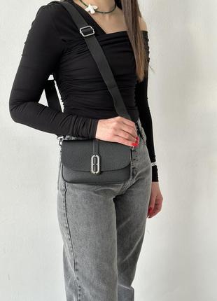 Черная сумка crossbody, сумка на плечо