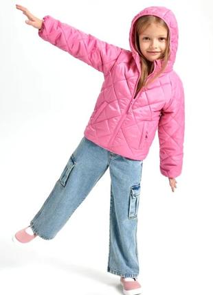 Демисезонная стеганая куртка для девочки р.116, 5-6 лет4 фото