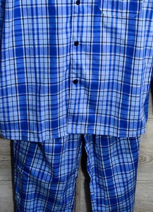 Чоловіча брендова піжама для сну та дому polo ralph lauren в синьому кольорі в клітинку розмір s5 фото