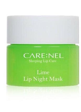 Нічна маска для губ з лаймом carenel lime lip night mask, 5г