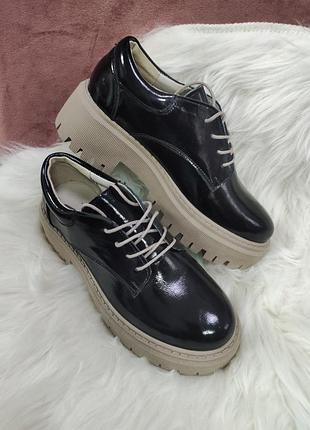 Стильные трендовые туфли - натуральная кожа