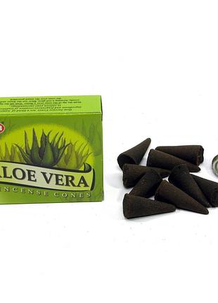 Благовоние aloe vera (алое вера) (hem) (10 шт) (смотрите описание) конусы