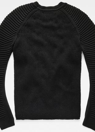 Светр чорний байкерський щільна бавовна 'g-star''suzaki knit' 44-46р5 фото