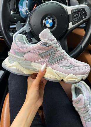 Классные женские кроссовки new balance 9060 december sky розовые