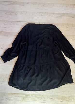 Короткое ярусное черное платье zara 9