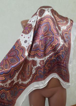 Ніжна велика  саржева хустка4 фото