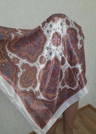 Ніжна велика  саржева хустка9 фото