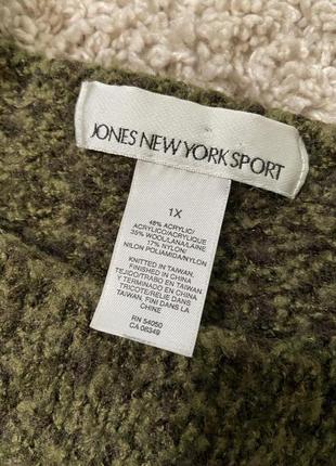 Трендовый объемный плотный свитер оверсайз с шерстью jones new york sport No145 фото