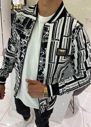 Куртка бомбер в стиле dolce&amp;gabbana