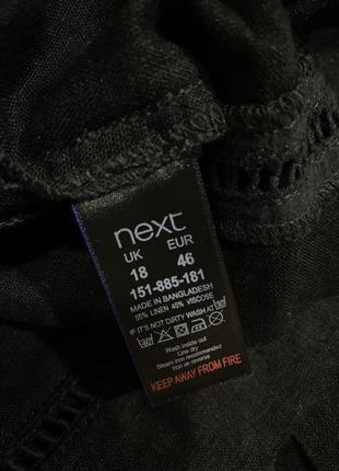 Льняное платье черное сарафан лен вискоза next- 18/xl7 фото