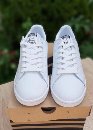 Кроссовки adidas stan smith белые с черным 🌶 скидка sale smb ✔️2 фото