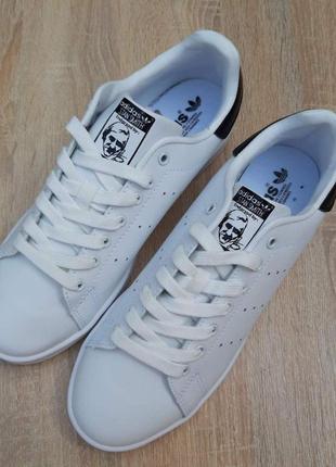 Кроссовки adidas stan smith белые с черным 🌶 скидка sale smb ✔️3 фото