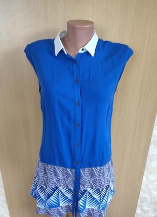 Нова легка подовжена блуза туніка з віскози